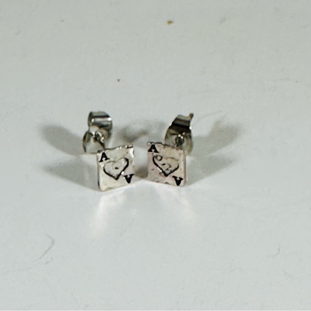 Silver Angel Wing Earrings - Picture 3 of 5